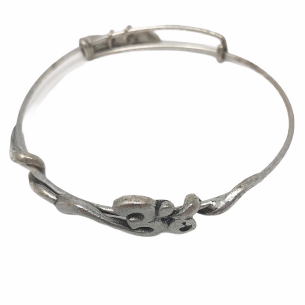 Alex and Ani Silver Om Wrap Bangle Bracelet